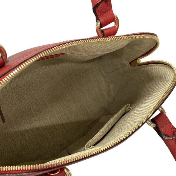 Auth GUCCI Interlocking G 449662 Red Leather - Handbag - Picture 6 of 16